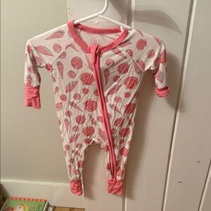 Tidal Tots Pink Seashell Kids Footie